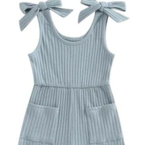 August and Willow Blue Ribbed Jumper - Girls size 3T